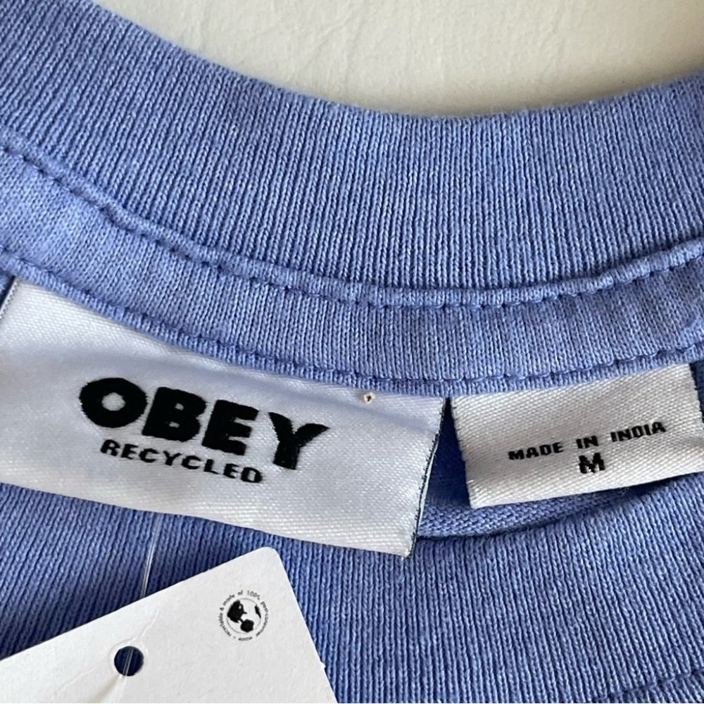 ❌SOLD❌Obey Timeless Recycled Pocket Long sleeve T-shirt Violet size Medium NWT - Picture 4 of 8